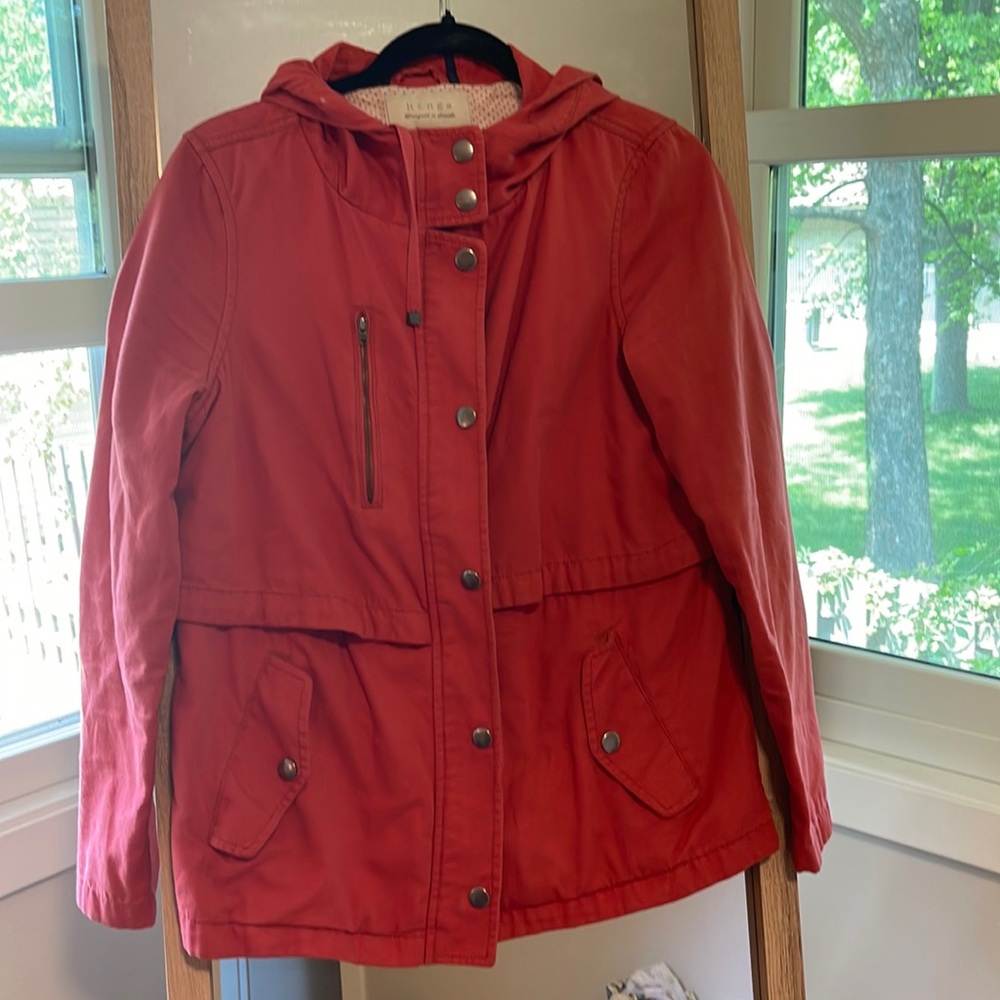 Hinge coral cargo jacket
